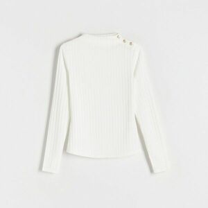 Reserved - Félgarbós nyakú blúz - Krém kép