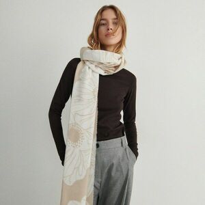 Reserved - Sál virág mintával - Bézs kép