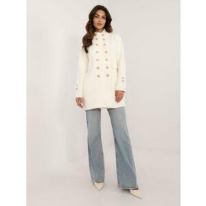 Női alpaka kabát állógallérral ekrü színű kép