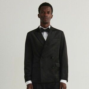 Reserved - Kétsoros velúrblézer - Fekete kép