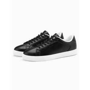 Klasszikus férfi tornacipő vastag talppal – fekete V1 OM-FOCS-0165 kép