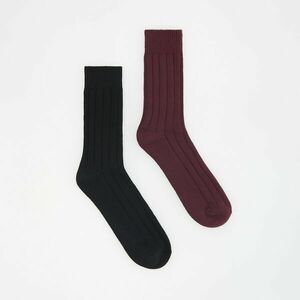 Reserved - 2 pár vastag kötésű zokni - Bordó kép