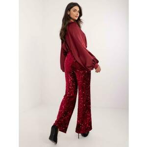 Bordeaux-i flitteres formális nadrág kép