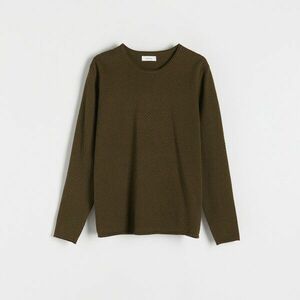 Reserved - Bordázott kötésű pulóver - Barna kép