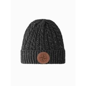 Férfi sapka kerek dombornyomott felirattal – grafit V1 OM-ACWH-0121 kép