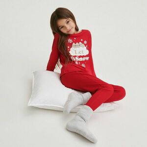 Reserved - 3 pár puha zokni karácsonyi mintával - Piros kép