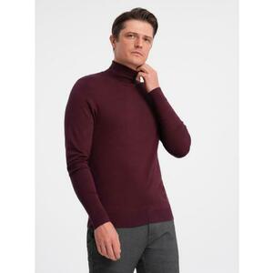 RELAXED FIT férfi pulóver mintákkal – olíva V2 OM-SWSW-0111 kép