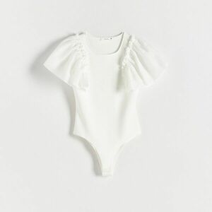 Reserved - Body dekoratív ujjal - Krém kép