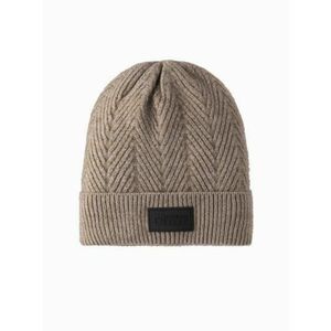 Férfi kötött sapka felirattal – hamuszürke V6 OM-ACWH-0122 kép