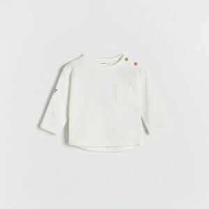 Reserved - Zsebes oversize póló - Krém kép