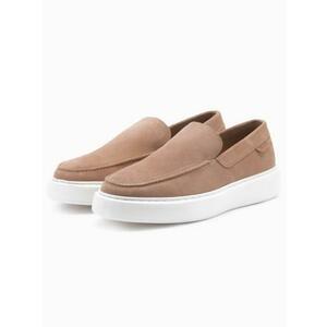 Férfi slip-on cipő vastag talppal – világosbarna V3 OM-FOCS-0152 kép
