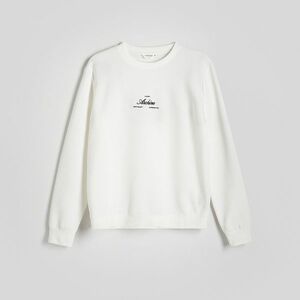 Reserved - Hímzett pulóver - Krém kép