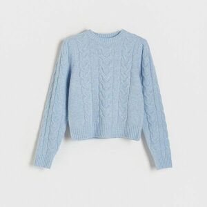 Reserved - Kábelkötésű pulóver - Kék kép
