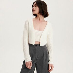 Reserved - Rövid kardigán - Krém kép