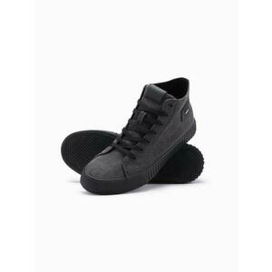 Férfi magas vászoncipő – fekete V1 OM-FOTH-0186 kép