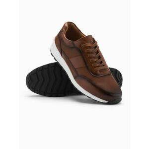 Férfi sportcipő öko bőrből – barna V1 OM-FOSL-0181 kép