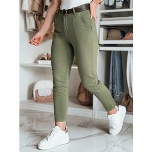 Női slim fit nadrág övvel TAIRONIK khaki kép