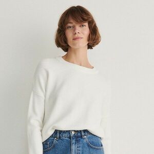 Reserved - Egyszerű pulóver - Krém kép