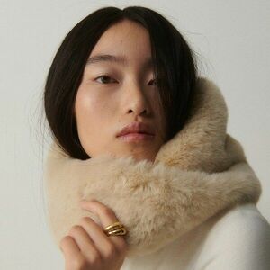 Reserved - Műszőrme sál - Bézs kép