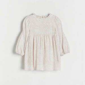 Reserved - Mintás viszkózruha - Bézs kép