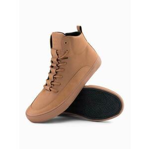 Férfi bokacsizma díszpántokkal – barna V3 OM-FOSH-0176 kép