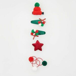 Reserved - Karácsonyi hajcsat- és hajgumiszett - Piros kép