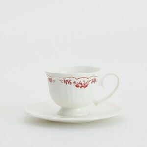 Reserved - Porceláncsésze alátéttel - Bordó kép