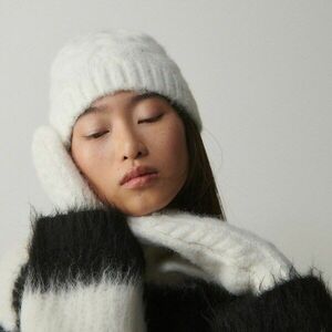 Reserved - Egyujjas kesztyű - Krém kép