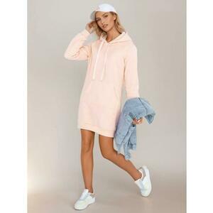 Női hosszú kapucnis pulóver oversize TIMMY rózsaszín kép