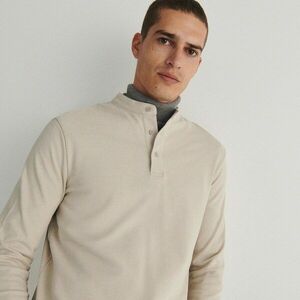 Reserved - Comfort fit hosszú ujjú pólóing - Bézs kép