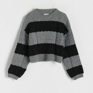 Reserved - Kábelkötésű pulóver - Többszínű kép