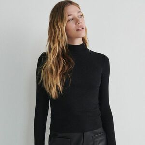 Reserved - Csillámos, hosszú ujjú dzsörzéfelső - Fekete kép