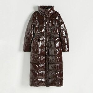 Reserved - Fényes anyagú kabát - Barna kép