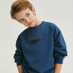 Reserved - Oversized hosszú ujjú póló feliratokkal - Zöld kép