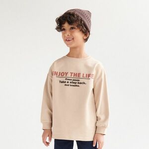 Reserved - Oversized hosszú ujjú póló feliratokkal - Világosszürke kép