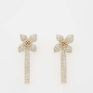 Reserved - Krisztályos függő fülbevalók - Arany kép