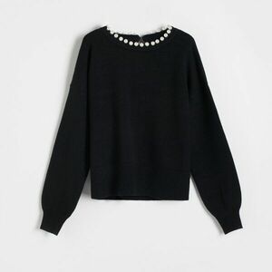 Reserved - Pulóver dekoratív gyöngyökkel - Fekete kép