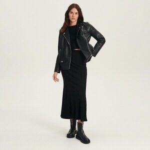 Reserved - Szoknya dekoratív öltéssel - Fekete kép