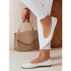 Női balerina cipő, fedett orral, ILLARI, fehér kép