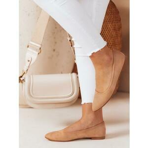 Női balerina cipő, lapos sarokkal, GLAMINO, khaki kép