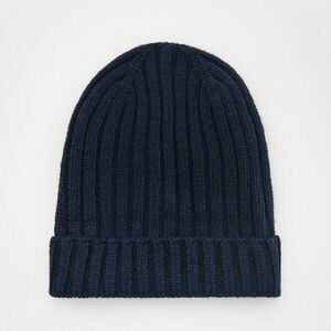 Reserved - Gyapjúkeverék beanie sapka - Tengerészkék kép
