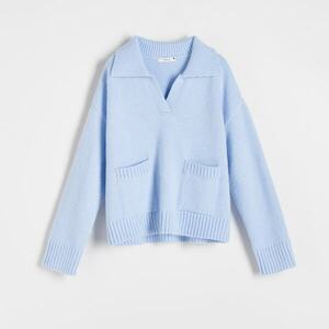 Reserved - V-nyakú pulóver - Kék kép