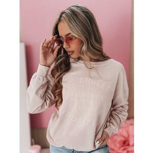 Női pulóver, egy méret, oversize, KALISTYLE púderrózsaszín kép