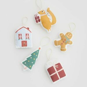 Reserved - 5 darab puha karácsonyfadísz - Többszínű kép