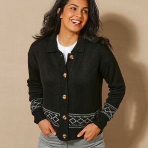 Jacquard mintás pulóver kép