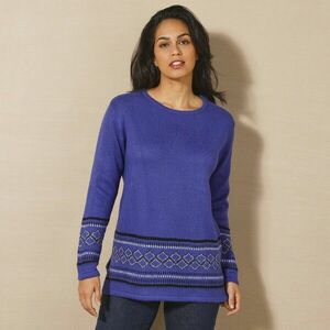 Tunika pulóver jacquard mintával kép