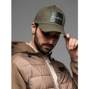 Férfi baseball sapka napellenzővel és nagy felvarróval – khaki V2 OM-ACCS-0101 kép