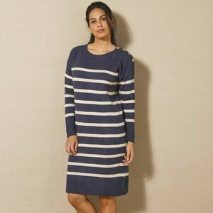 Csíkos pulóver ruha kép