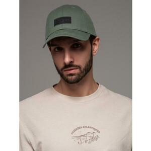 Férfi baseball sapka gallérral és téglalap alakú címkével – khaki V6 OM-ACCS-0104 kép