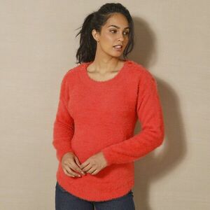 Díszgombos pulóver, gyapjúból kép